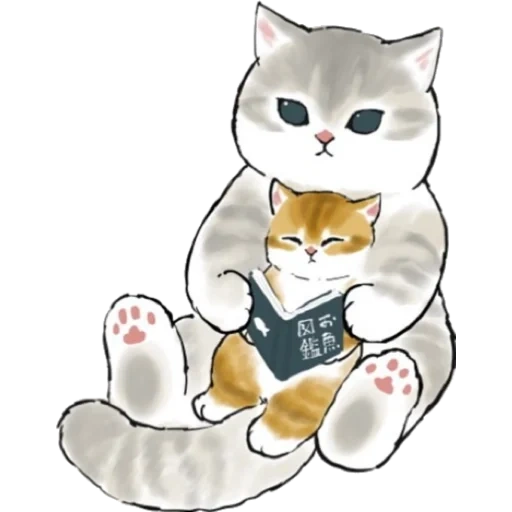 кошки милые рисунки, mofu sand кот, котик иллюстрация, котики милые рисунки, милые котики