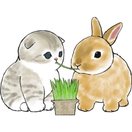 sabbia mofu, disegni di animali carini, disegni di coniglio carini, disabilità degli animali carini, disegno di coniglio