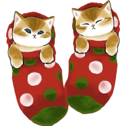 pegatinas de telegrama, gatos de arena mofu, calcetines, calcetines, nosoki año nuevo