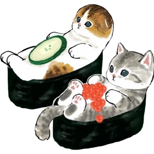 mofu sand, иллюстрация кошка, рисунки милых котиков, милые котики рисунки, котик иллюстрация