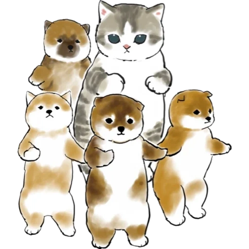 рисунки животных милые, рисунки милых котиков, милые рисунки кошек, милые котики рисунки, собака