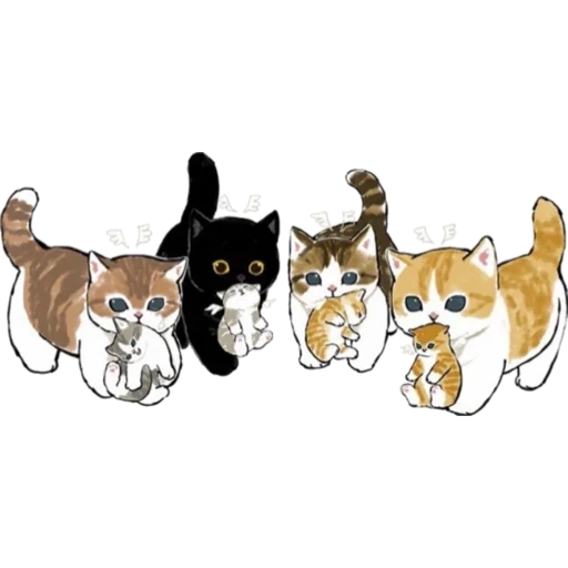 милые рисунки кошек, рисунки милых котиков, милые котики рисунки, котенок иллюстрация, котики аниме