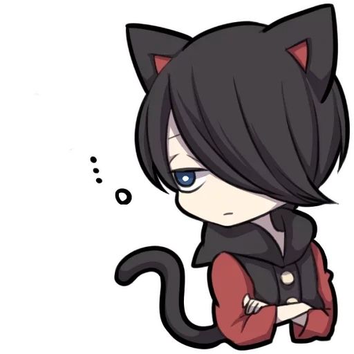 chibi, akabi maso, chibi uchiko, black kitten