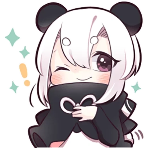 chibi, panda anime, anime nyashki, mafumafu einige