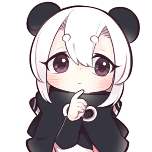 chibi, anime nyashki, anime de panda