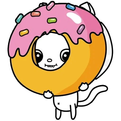 kawai, donuts, splint, donut cat, donut cat
