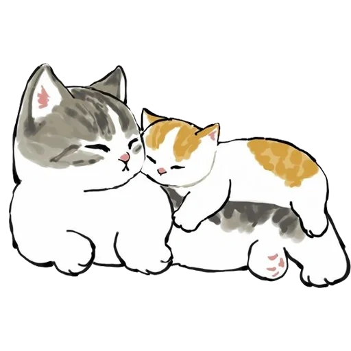 иллюстрация кошка, кошки милые рисунки, котики рисунки милые, рисунки милых котиков, рисунки животных милые