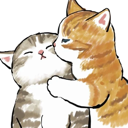 рисунки котиков, иллюстрация кошка, милые рисунки котят, милые котики рисунки, рисунки милых котиков
