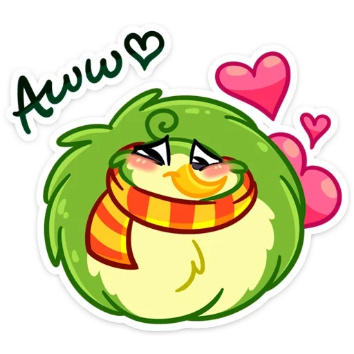 buah kiwi, yang baru, set stiker kiwi