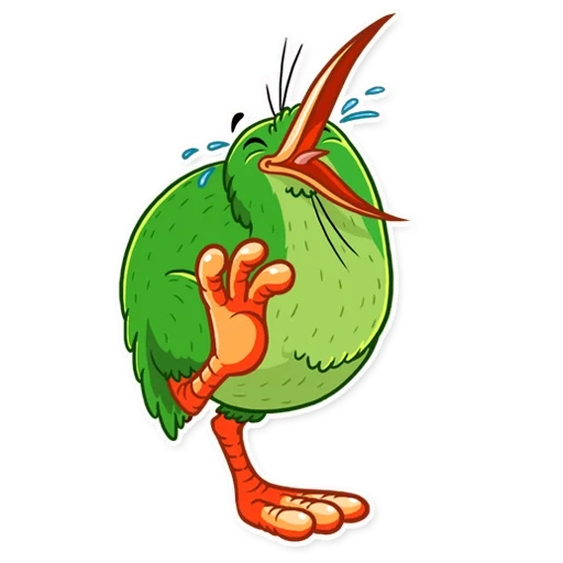 kiwifruit, kiwifruit bird, bird cartoon, bird cartoon, kiwi cartoon bird