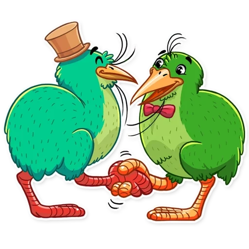 kiwi, kiwi pack, kiwi-vogel, der vogel ist cartoon, cartoon ducks papageien