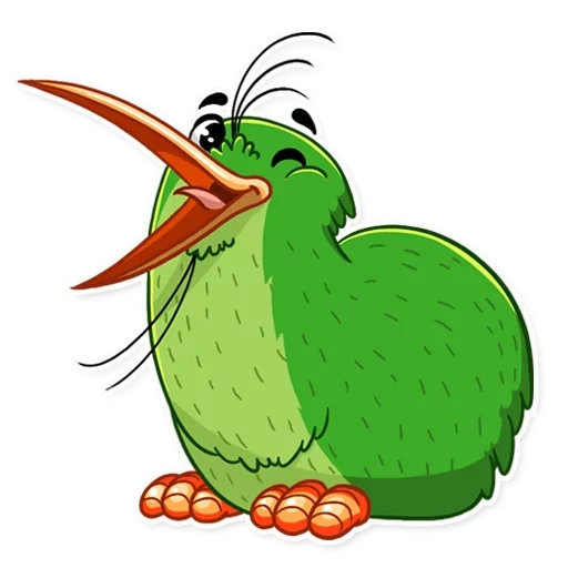 qiwi, kiwi, kiwi kiwi, kiwi bird, l'uccello è cartone animato