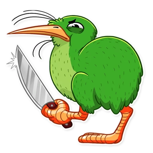 kiwi, pacchetto kiwi, kiwi bird, kiwi kiwi bird, l'uccello è cartone animato