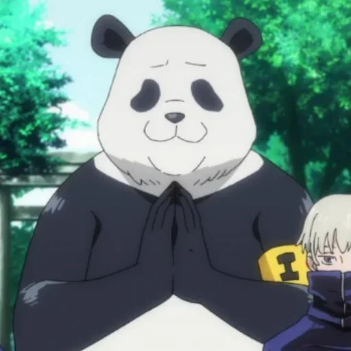 anime, jujutsu kaisen, anime de jujutsu kaisen, ju ju kayson panda, kikujuku kayson anime panda