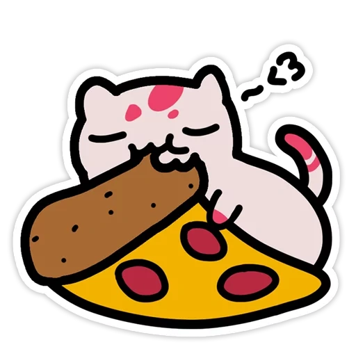only eat, pushenze cat, sweet sauna pizza, asoum tubbs neco, thieves sticker