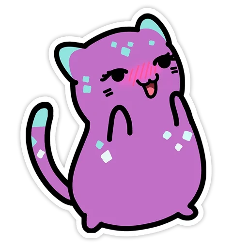 lovely, clipart, puffy cat, thief cat, kavaipushen