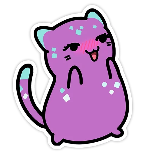 bello, clipart, gatto gonfio, kleptocet, kawaii pushin