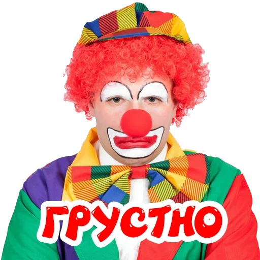 clown, red clown, clown wig, the clown is cheerful, portrait of the clown