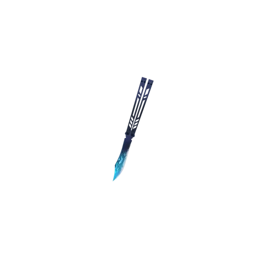 handle, handle blue, gel pen, gel pen blue, butterfly knife keel glass column 2