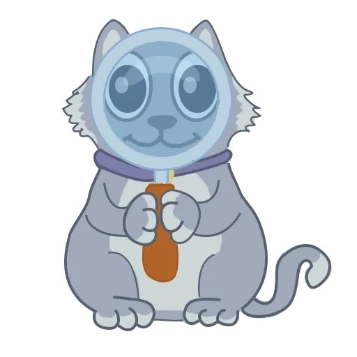 gatto, cartoon cat, cartoon grigio gattino