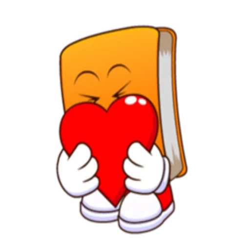 dudl, clipart, gambar kartun, ilustrasi vektor, clipart book heart