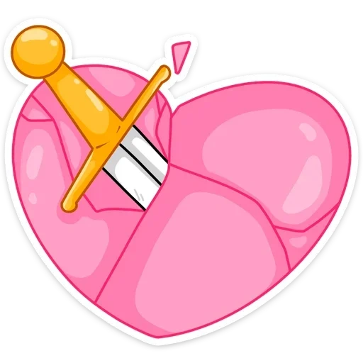 rytska, emoji heart, the heart is an arrow, pink heart with an arrow, the heart was pierced by an arrow