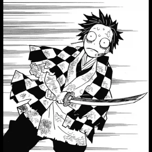 karakter anime, the blade dissecting demons, demon cutting blade 1, manga blade cutting demons, demons pemotongan blade manga tangjiro