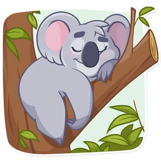 koala, dessin de charbon, dessin animé de charbon, dessin animé koala, koala bear à une branche