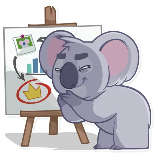 koala, koala chuck, kohlezeichnung, coala cartoon