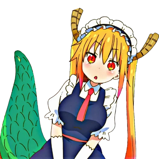 lincher jr, little linchers magd, kobayashis drachenmädchen, kobayashi sanyu-magd, dragon maid little lincher in voller höhe