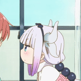 kobayashi san smiles, cannes kobayashi hugs, anime dragon maid kobayashi, dragon maid kobayashi lukoy 18