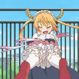 maid kobayashi, momentos de anime kobayashi, dragon maid kobayashi, dragon maid of cobiashi anime, dragon maid tickling