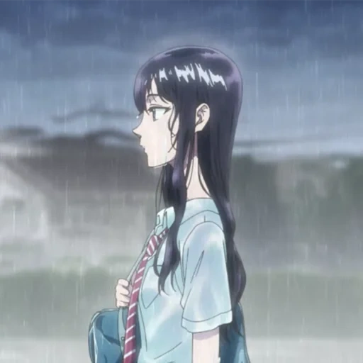 anime, foto, a chuva do anime, menina anime, anime na chuva