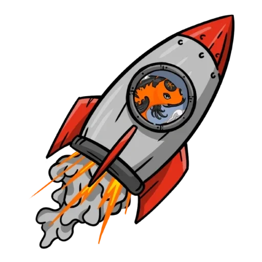 un razzo, razzo di klipath, modello di razzo, cartoon rocket, cartoon rocket
