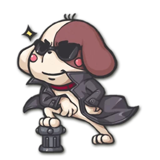 animação, twitter, chibi gany, cão, padrão de anime bonito