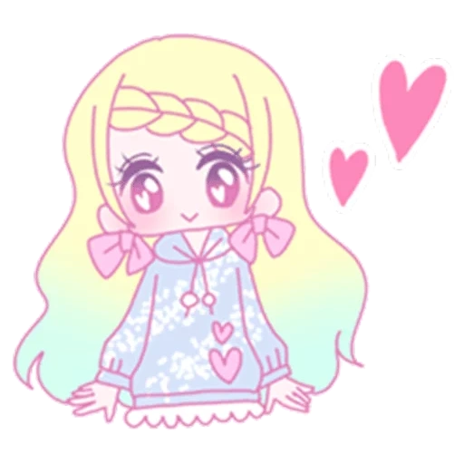 anime, chica, chibi usagi, yui komori chibi, dibujos de un ángel kawaii