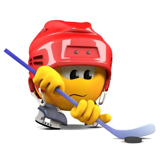 kolobang, smiley hockey, smileik hockey spieler, kolobang hockey spieler, kolobang menschen mit einem club