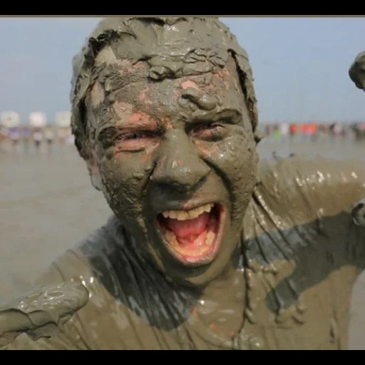 mud, male, people, mud face, dmitry komarov's world is dirty