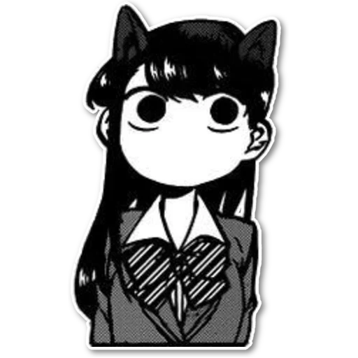 picture, komi san, komi shouko, komi san ears, anime cute drawings