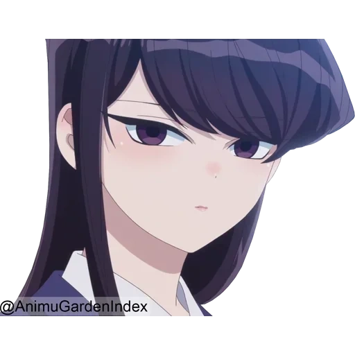 animation, komi san, lovely cartoon, anime girl, cartoon character