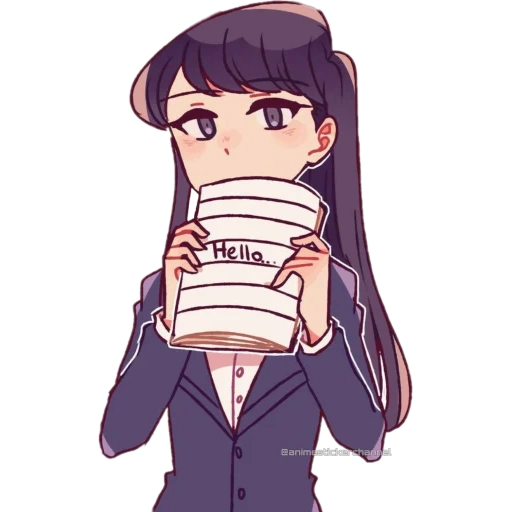 diagram, shouko komi, komi st chibi, karakter anime, anime menggemaskan