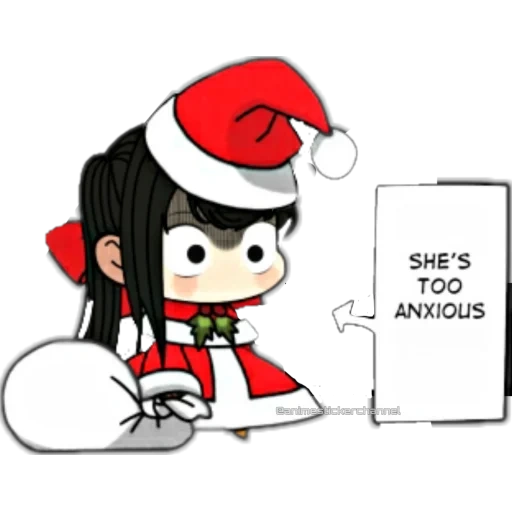 рисунок, padoru padoru, коми сан санта, padoru padoru наруто, коми сан аниме новый год