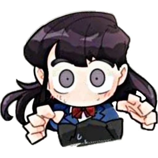 anime, anime kawai, komi st chibi, karakter anime, bergerak komik lucu