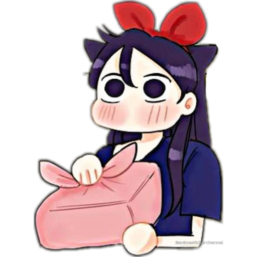 anime, komi st chibi, gambar anime, karakter anime, pola anime yang lucu