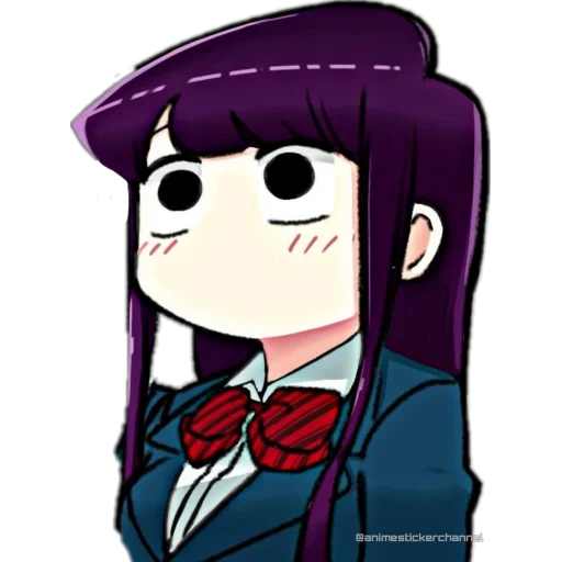 picture, komi san, komi san chibi, anime characters, komi shouko anime