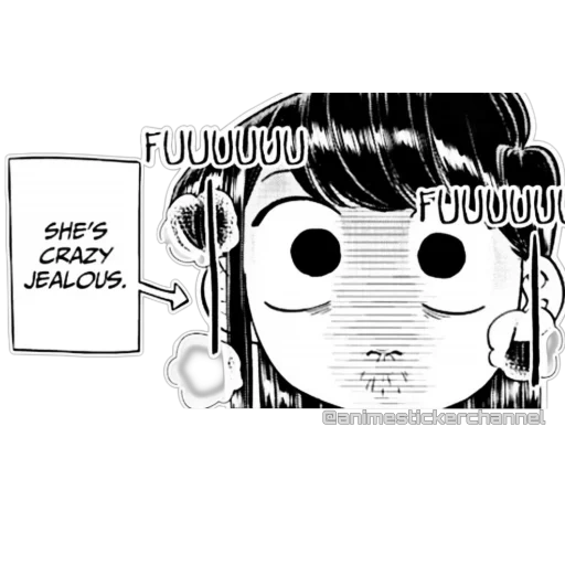 manga, komi san, kemi san mema, papel de animación, triste komi sang