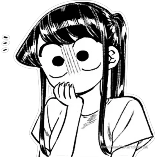 bild, komi san chibi, komi san meme, anime zeichnungen, komi kann nicht kommunizieren