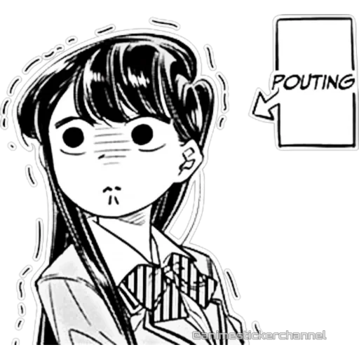 komik, diagram, gunung komi, anime lucu, karakter anime