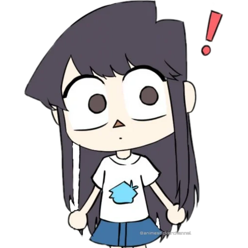 anime, komi san, komi san chibi, anime drawings, anime characters