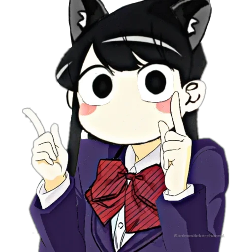 animação, figura, montanha komi, menina anime, personagem de anime